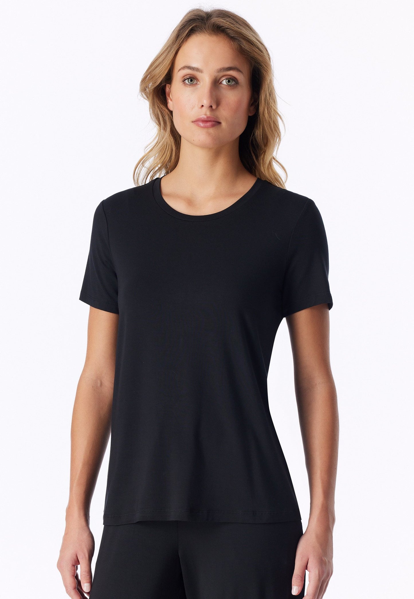 T-Shirt Rundhals (Schwarz)