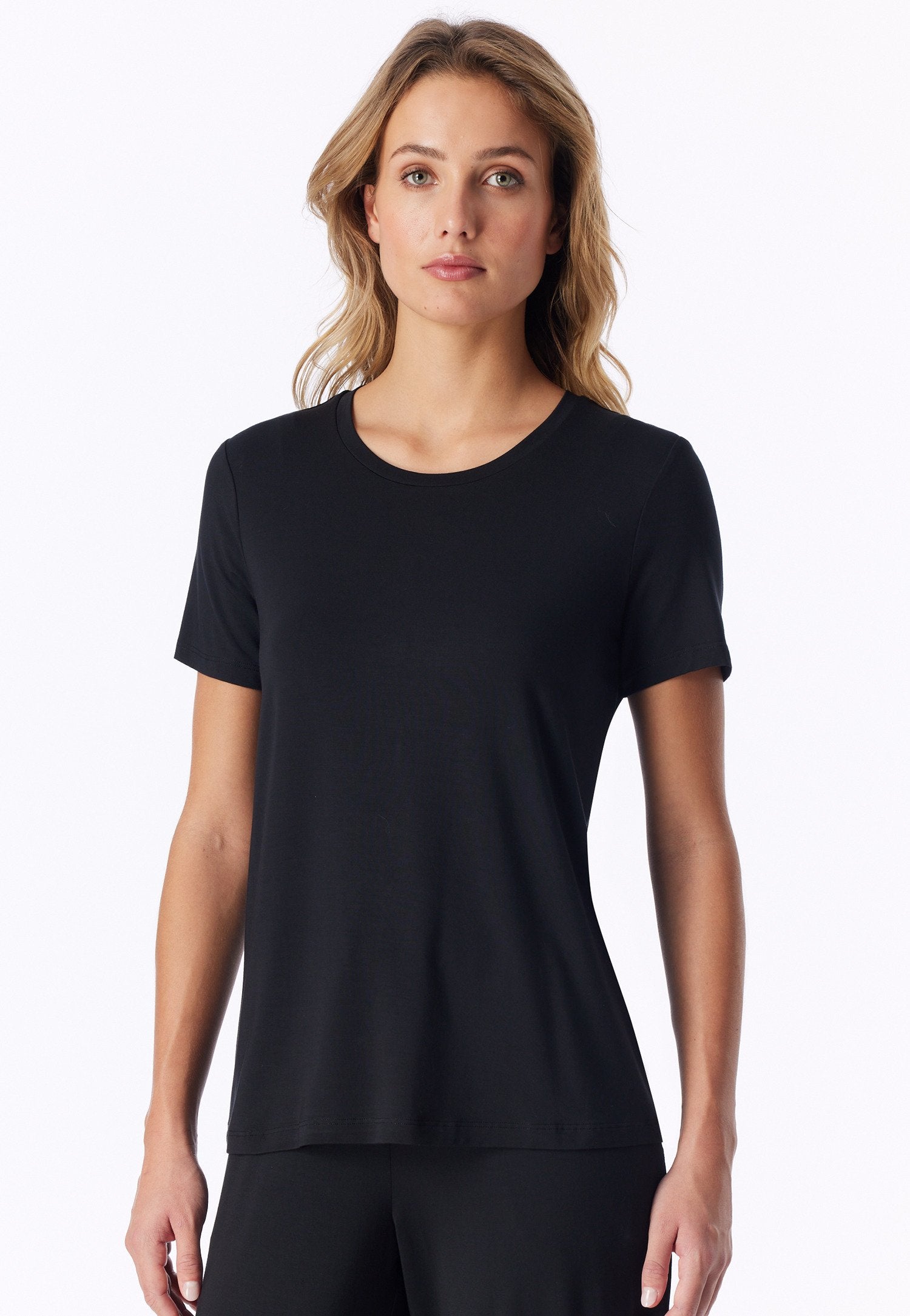 T-Shirt Rundhals (Schwarz)