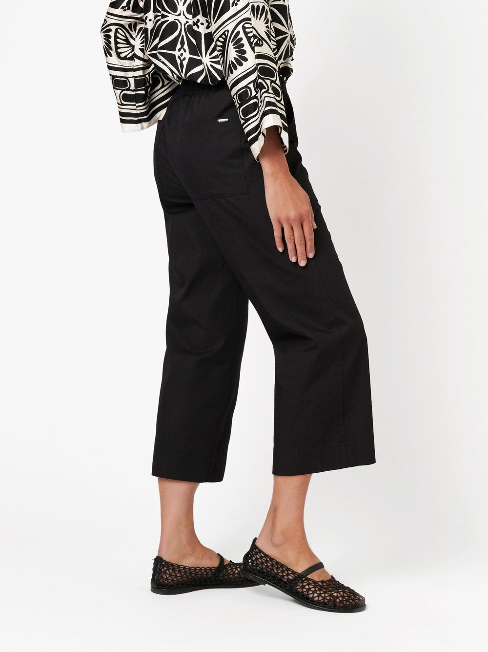 Pia Wide Leg 3/4 (Black)