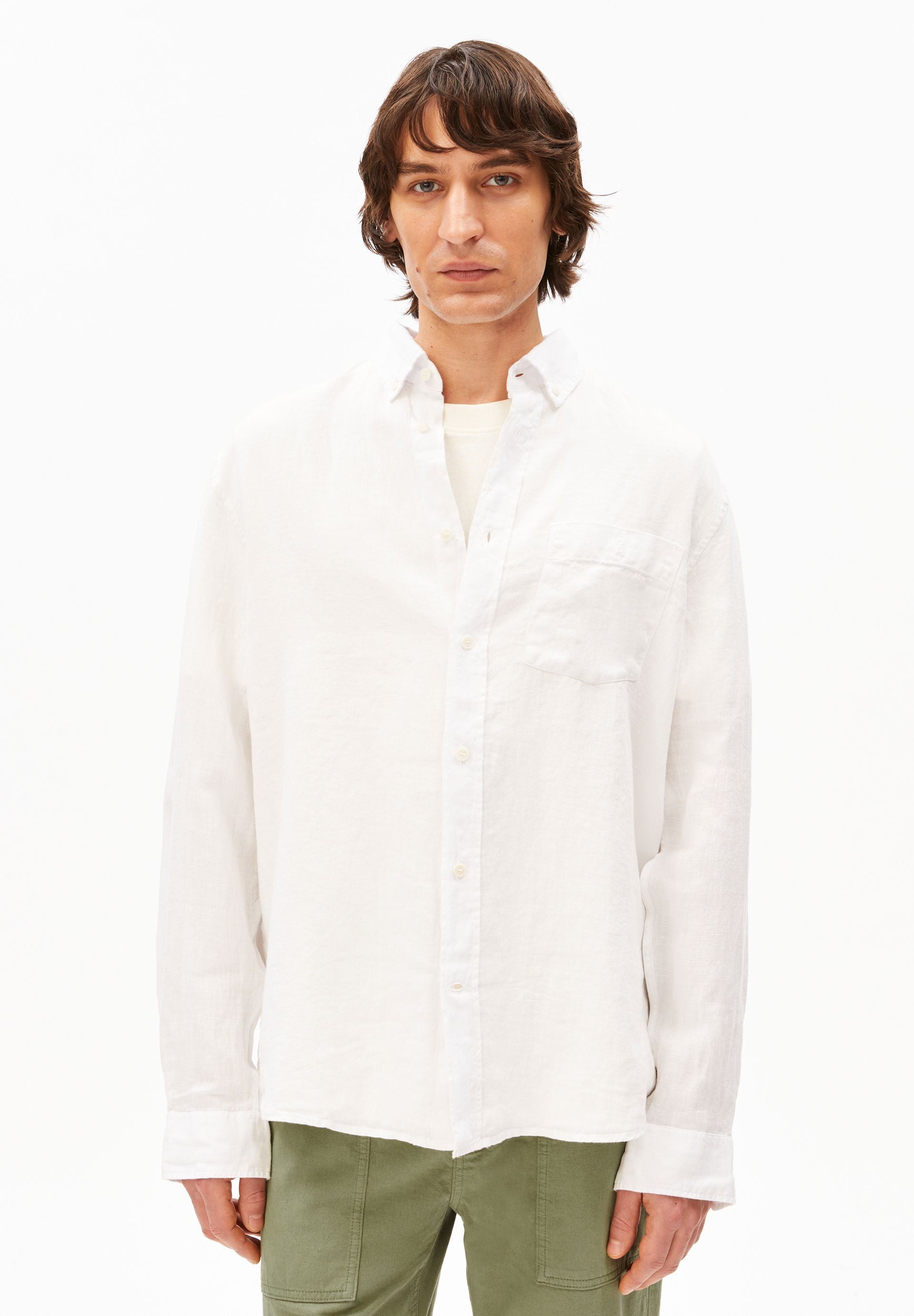 Linen Longsleeve Shirt (White)
