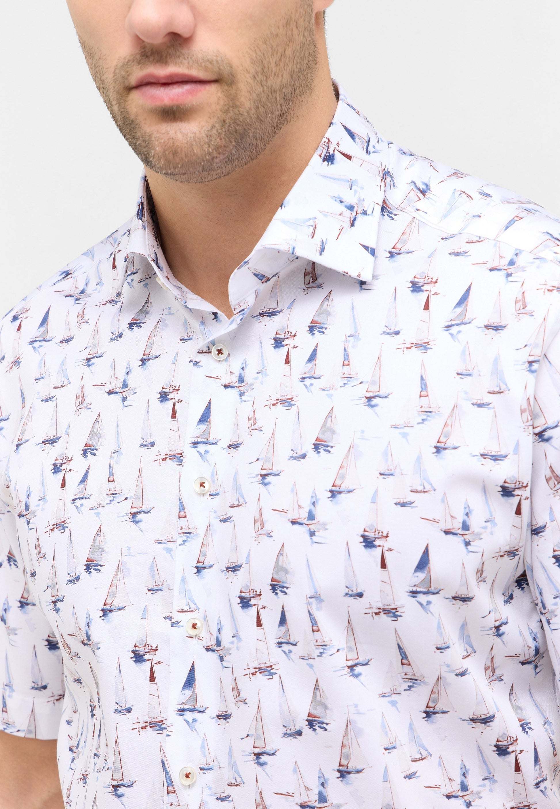 Hemd Twill Kurzarm (Blau)