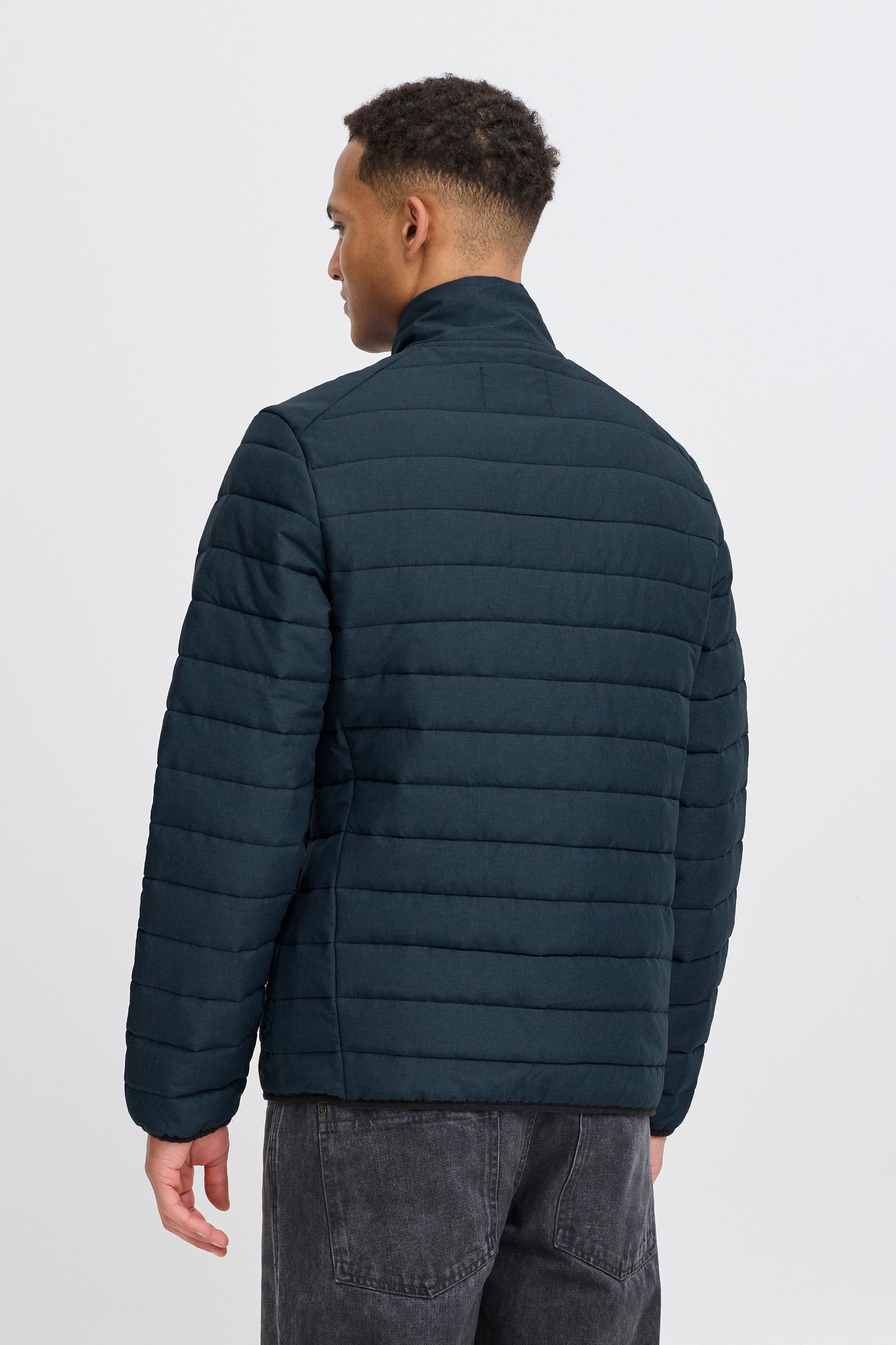 BHEDMAR puffer with stand collar (Dress Blue Me)