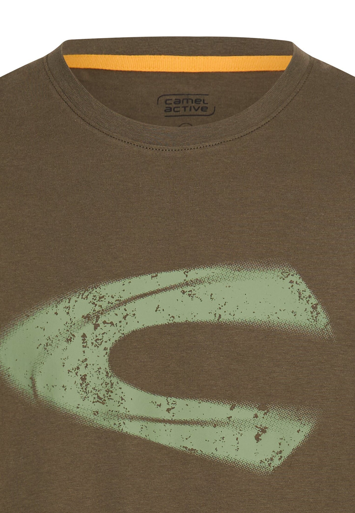T-Shirt mit Logoprint aus organic Cotton (Dark Olive Green)