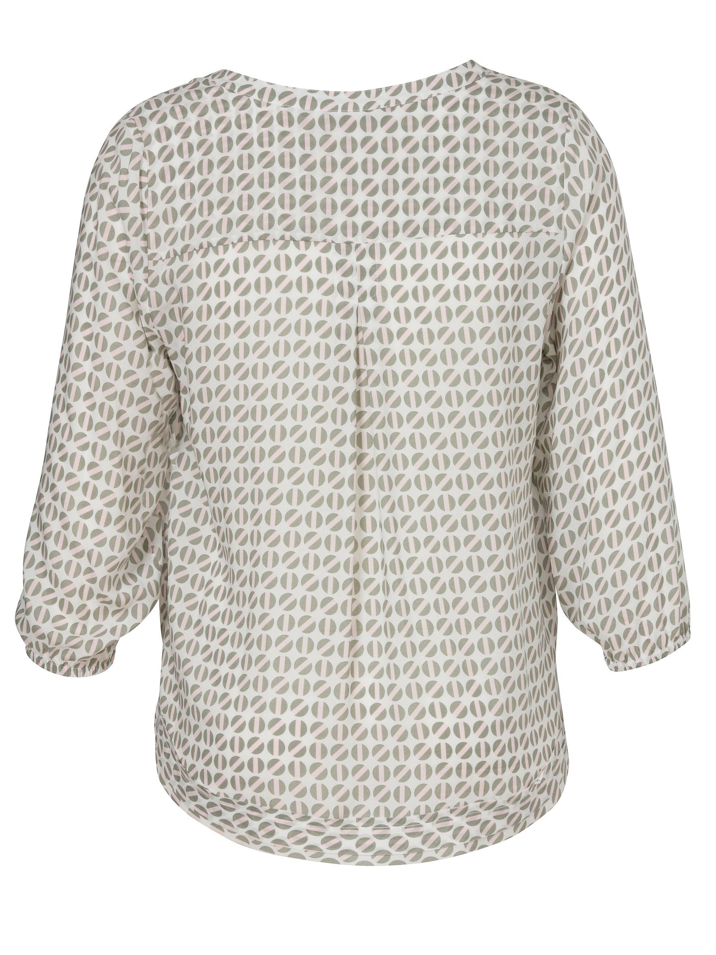 Bluse V-Ausschnitt 3/4 Arm Druck (Sage Multicolor)