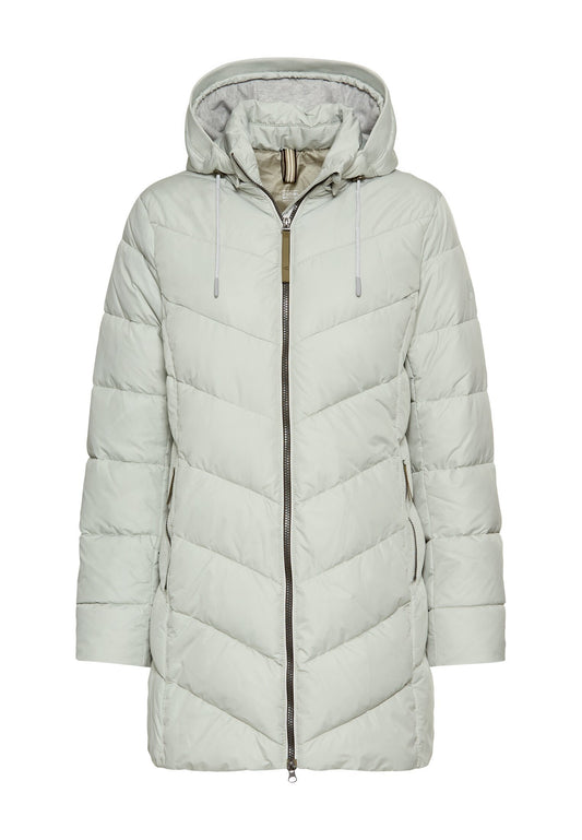Wattierte Jacke mit abnehmbarer Kapuze (Light Sage)