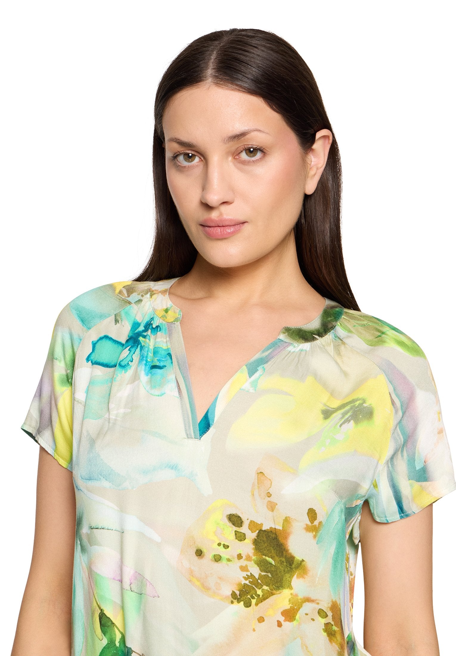 Satin-Bluse (Mint/nature)