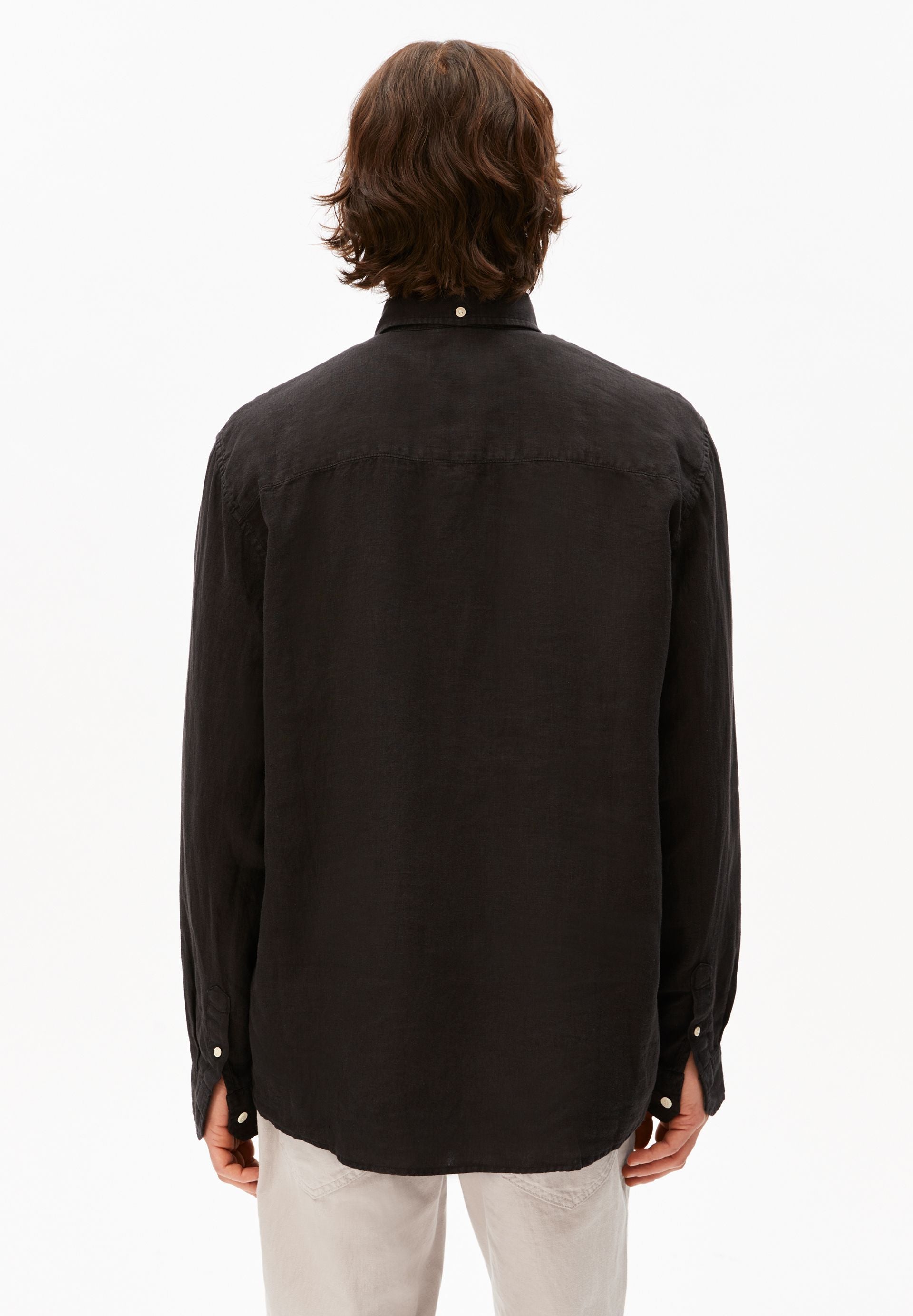 Linen Longsleeve Shirt (Black)
