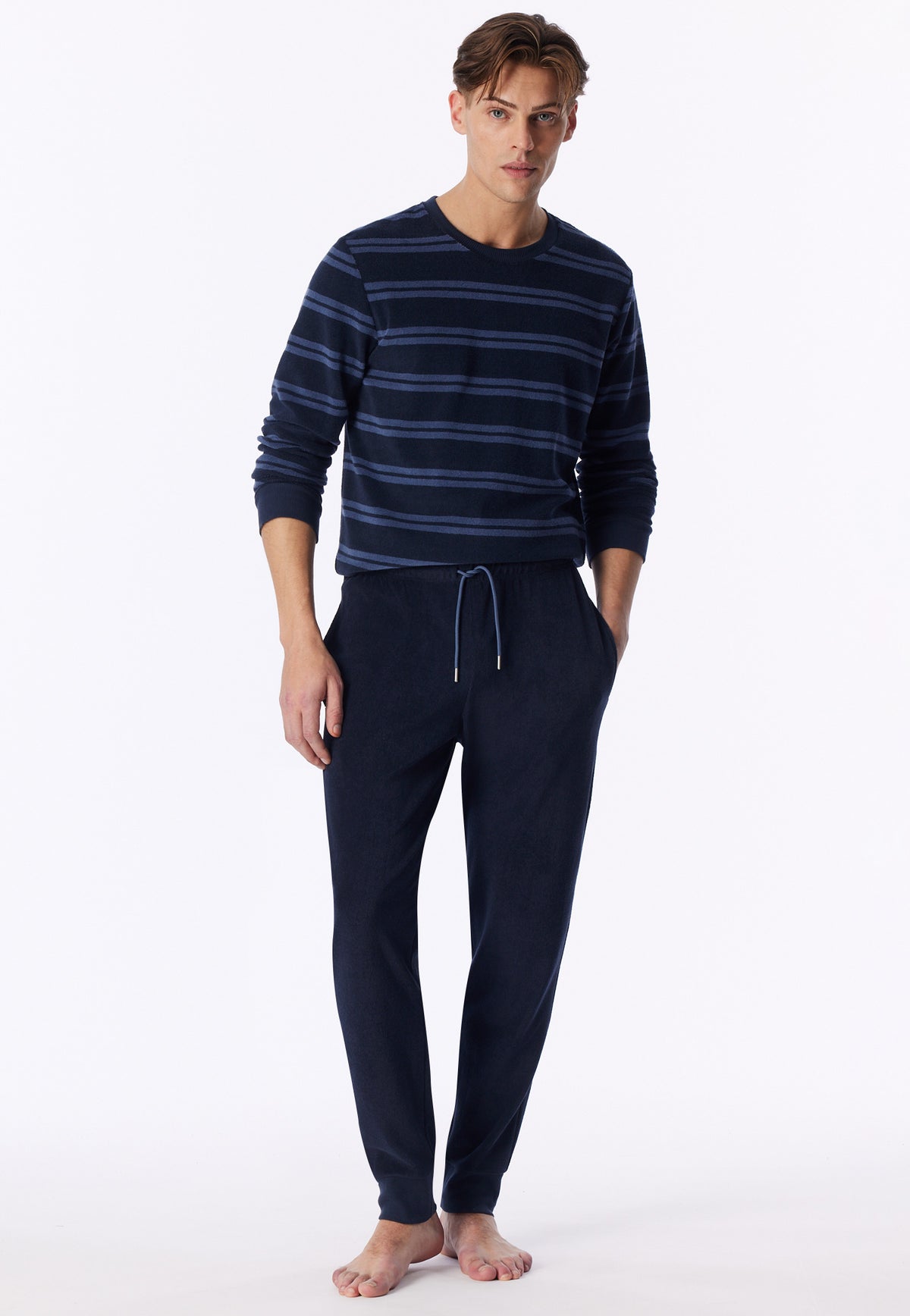 Schlafanzug lang (Deep Sea Blue)