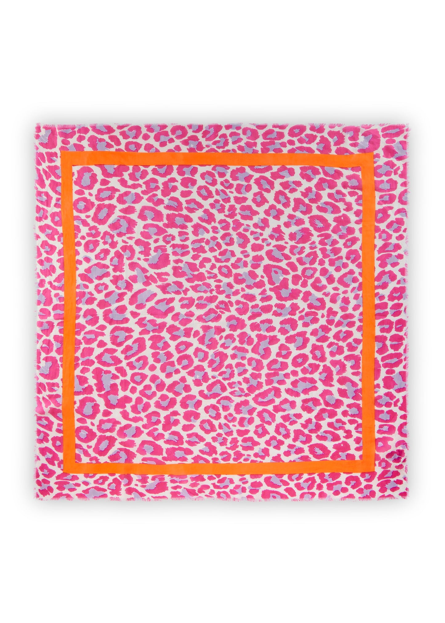 Tuch aus Biobaumwolle mit Leo- Muster (Pin2 Pink)