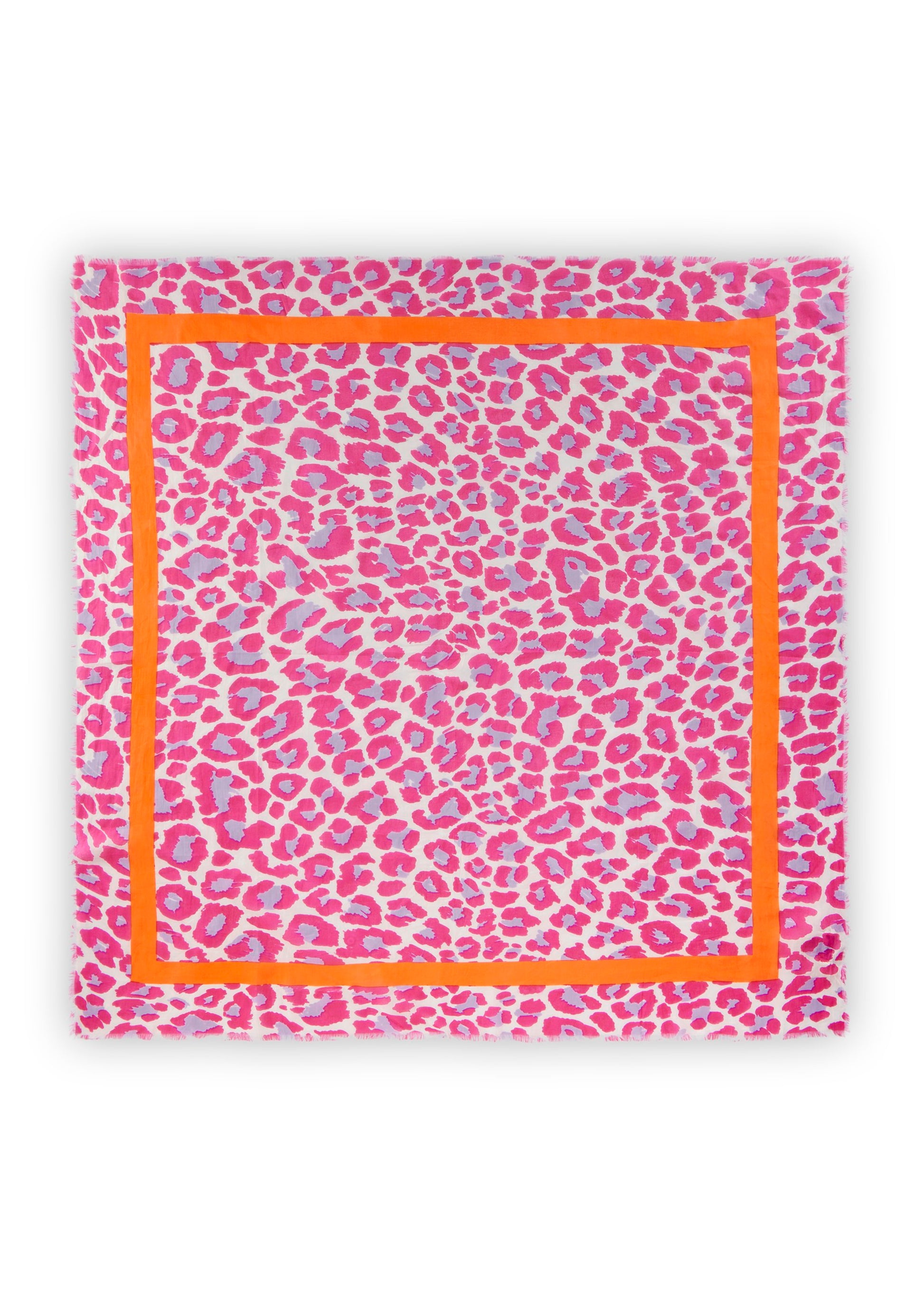 Tuch aus Biobaumwolle mit Leo- Muster (Pin2 Pink)