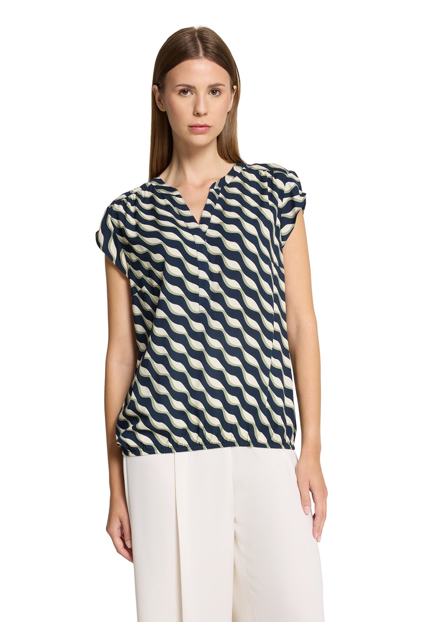 Schlupfbluse (Dark Blue/green)