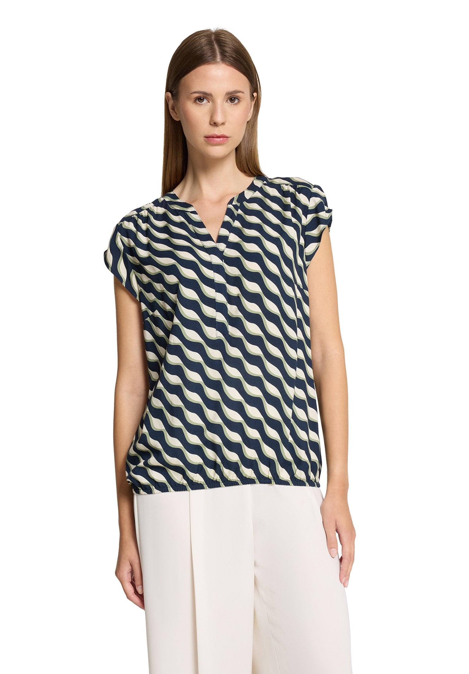 Schlupfbluse (Dark Blue/green)