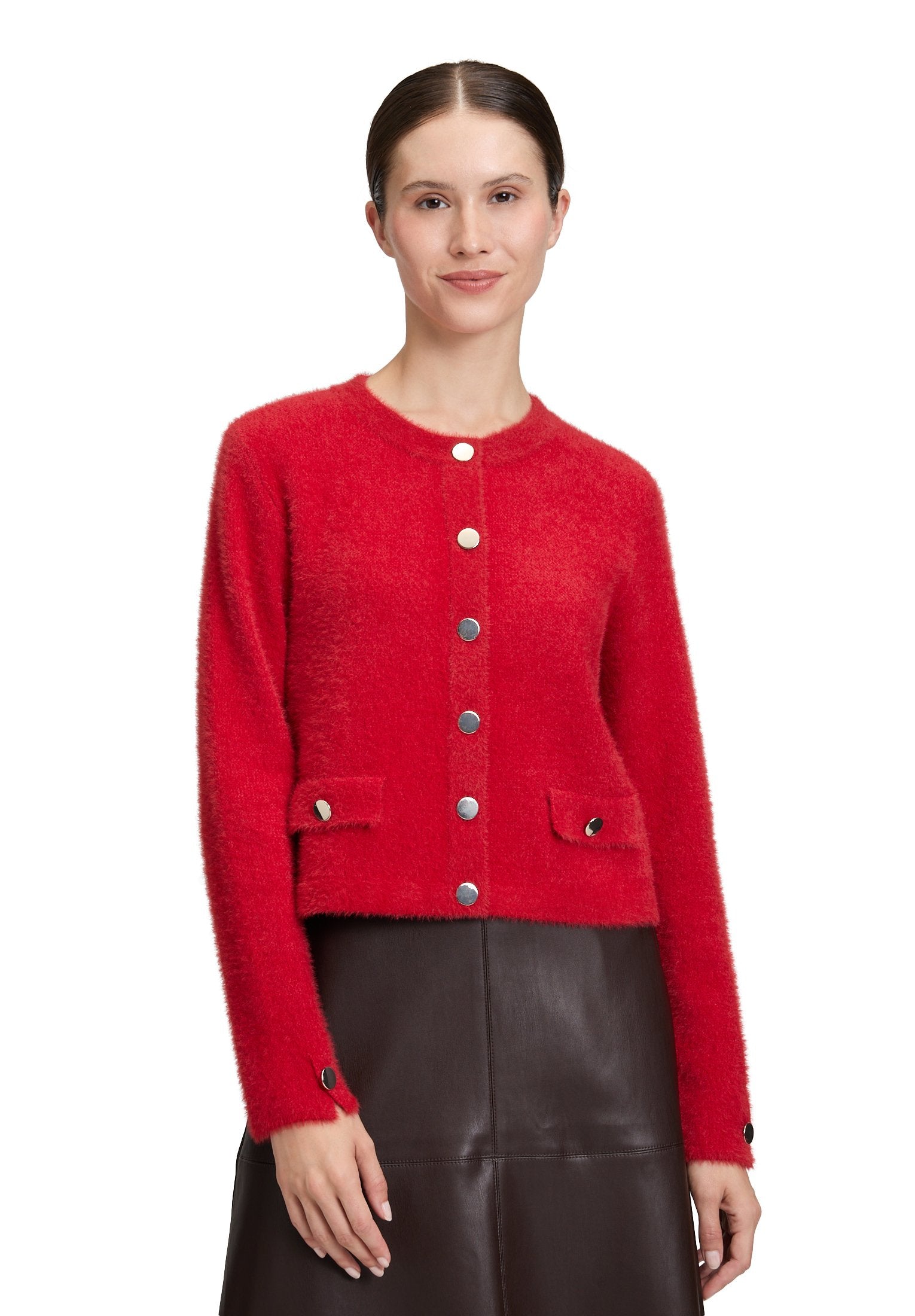 Casual-Strickjacke (Red Scarlet)
