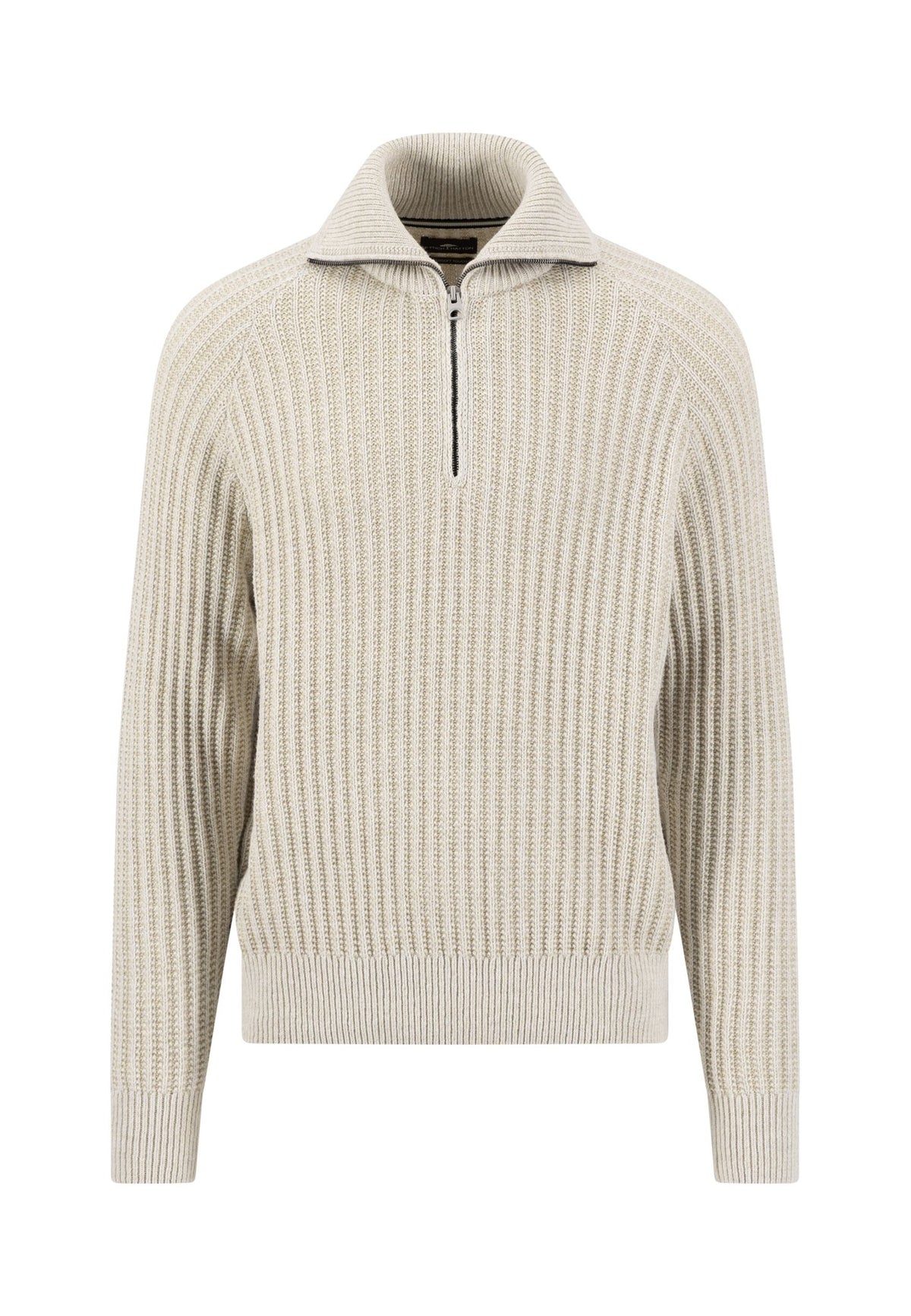 Zip Troyer, 2-tone rib*RWS (Snow White)