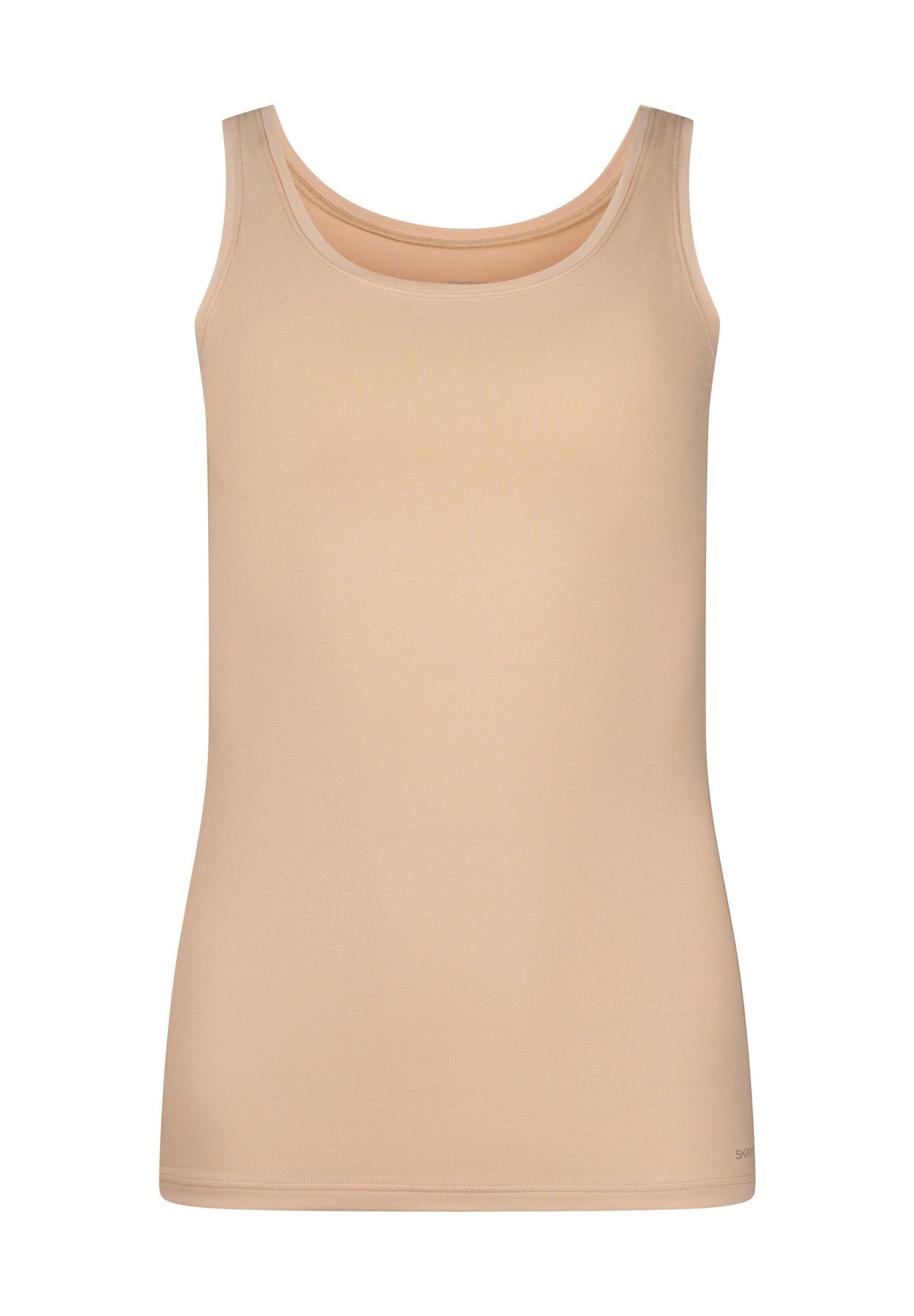 Skiny Damen Tanktop Doppelpack SKINY ADVANTAGE Cotton Stretch (Beige)