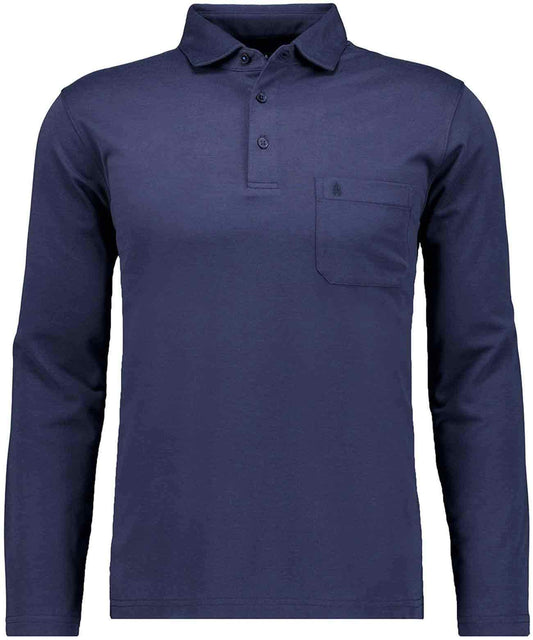 Softknit-Polo Kent-Kragen, Velvet-Touch (Marine)