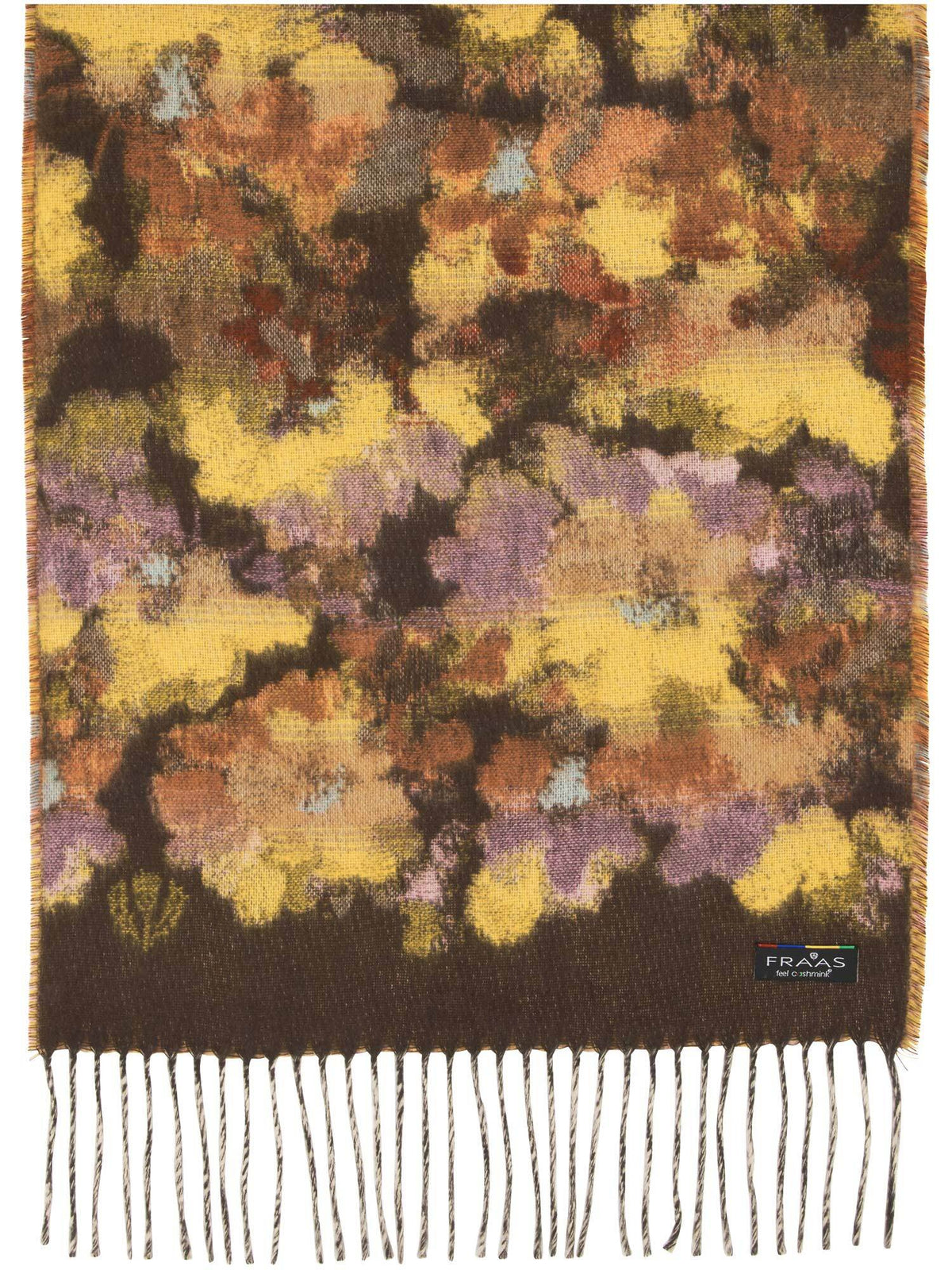 Polyacryl Schal Cashmink-Schal mit buntem Blumen-Design (Chinchilla)
