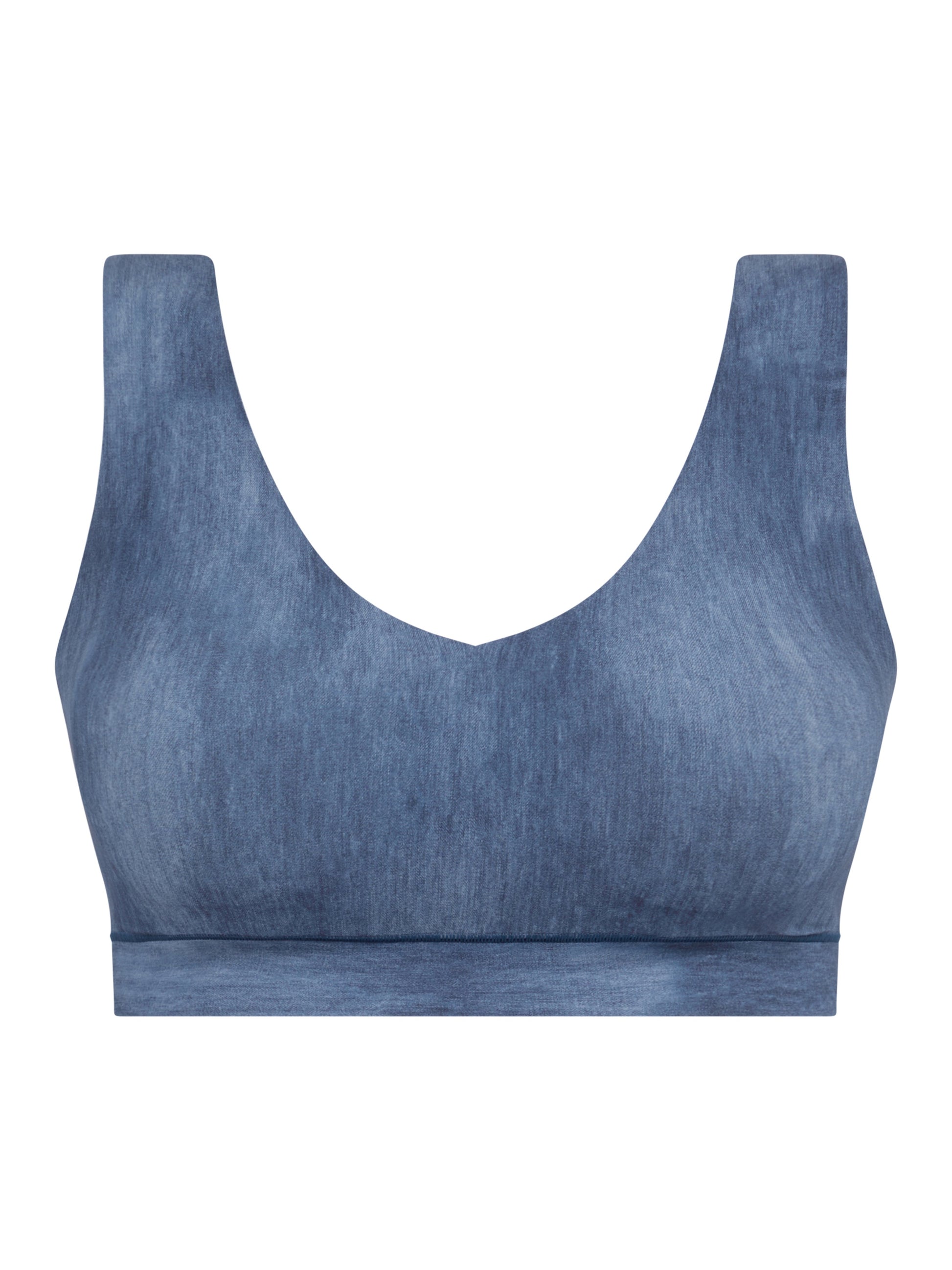 SOFTSTRETCH Bustier mit Soft Cups (Blue Denim Print)