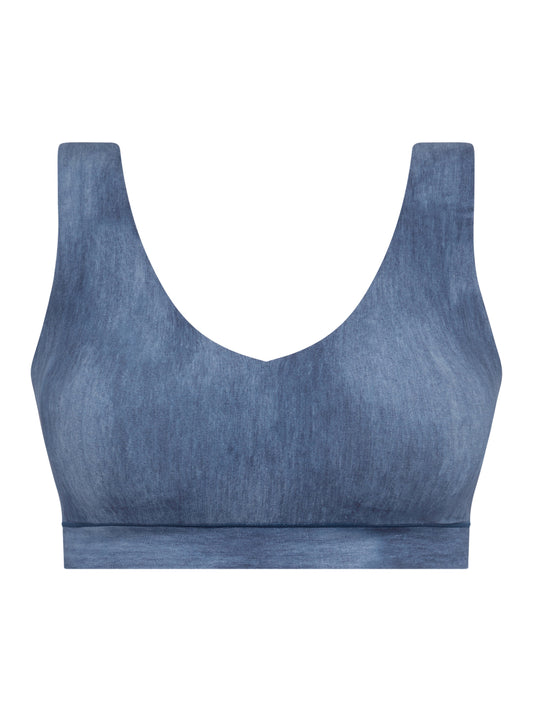 SOFTSTRETCH Bustier mit Soft Cups (Blue Denim Print)