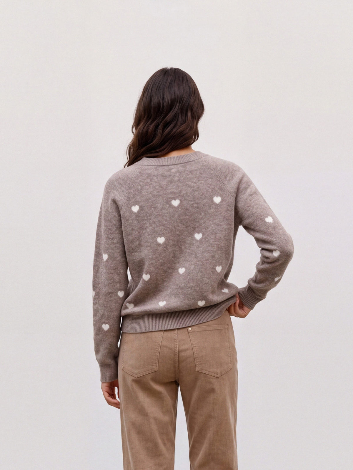 Vmdoffy Intarsia Ls O-nck Pullov Ga Noos (Moon Rock/)
