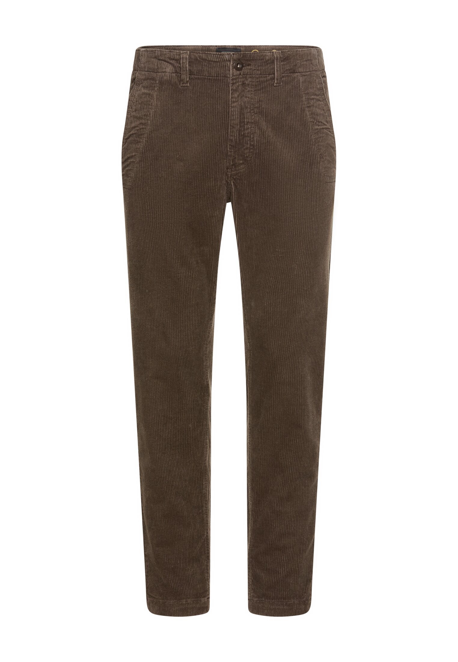 Regular Fit Chino Hose aus Cord (Dark Brown)