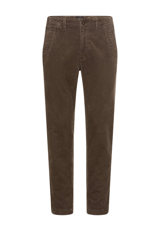 Regular Fit Chino Hose aus Cord (Dark Brown)