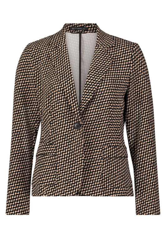 Kurzblazer (Black/beige)