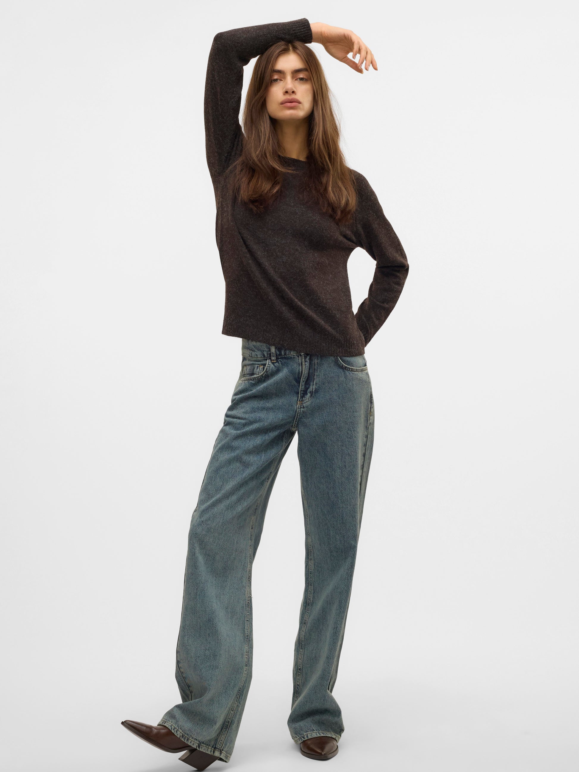 Vmdoffy Ls O-neck Blouse Ga Noos (Chocolate)