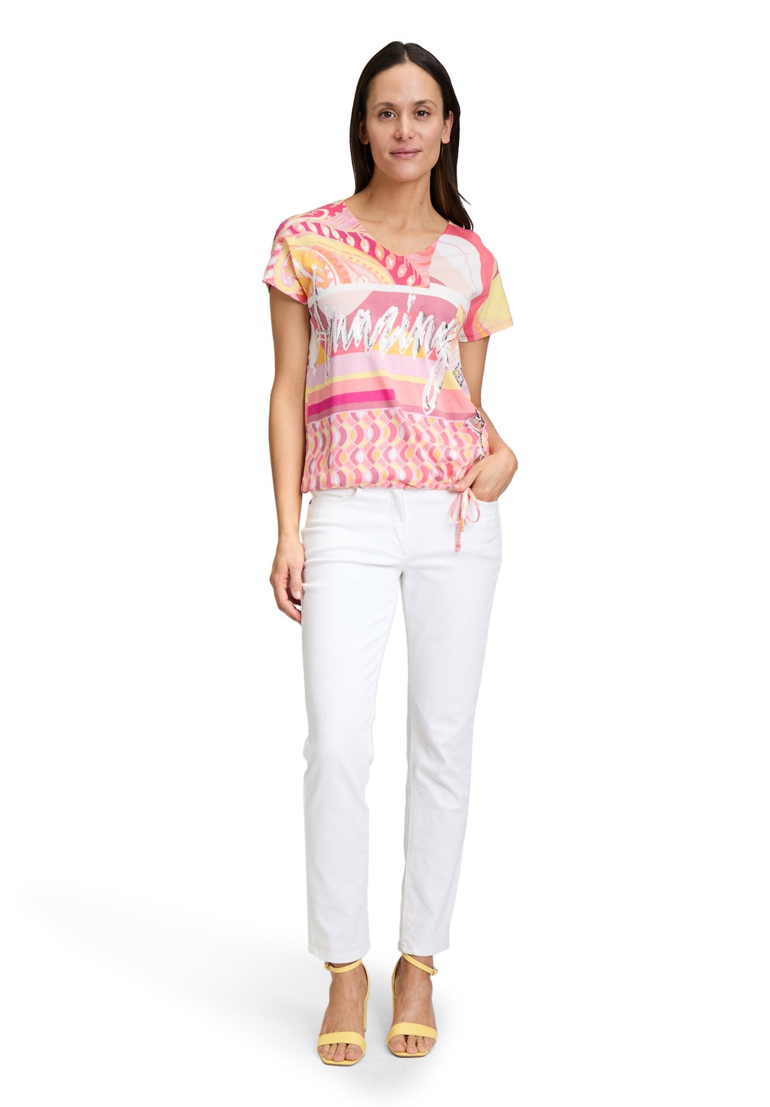 Printshirt (Rosé/yellow)