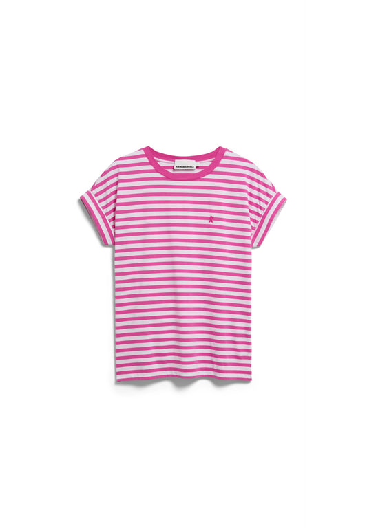 Idaara Stripe T-shirt (White-very Berr)