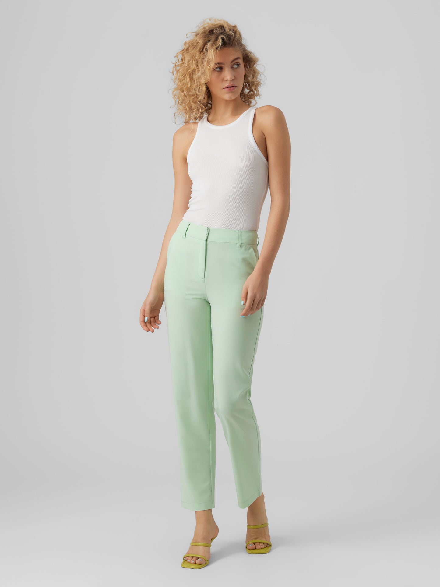 Vmzelda Hw Straight Pant Boo (Mist Green)