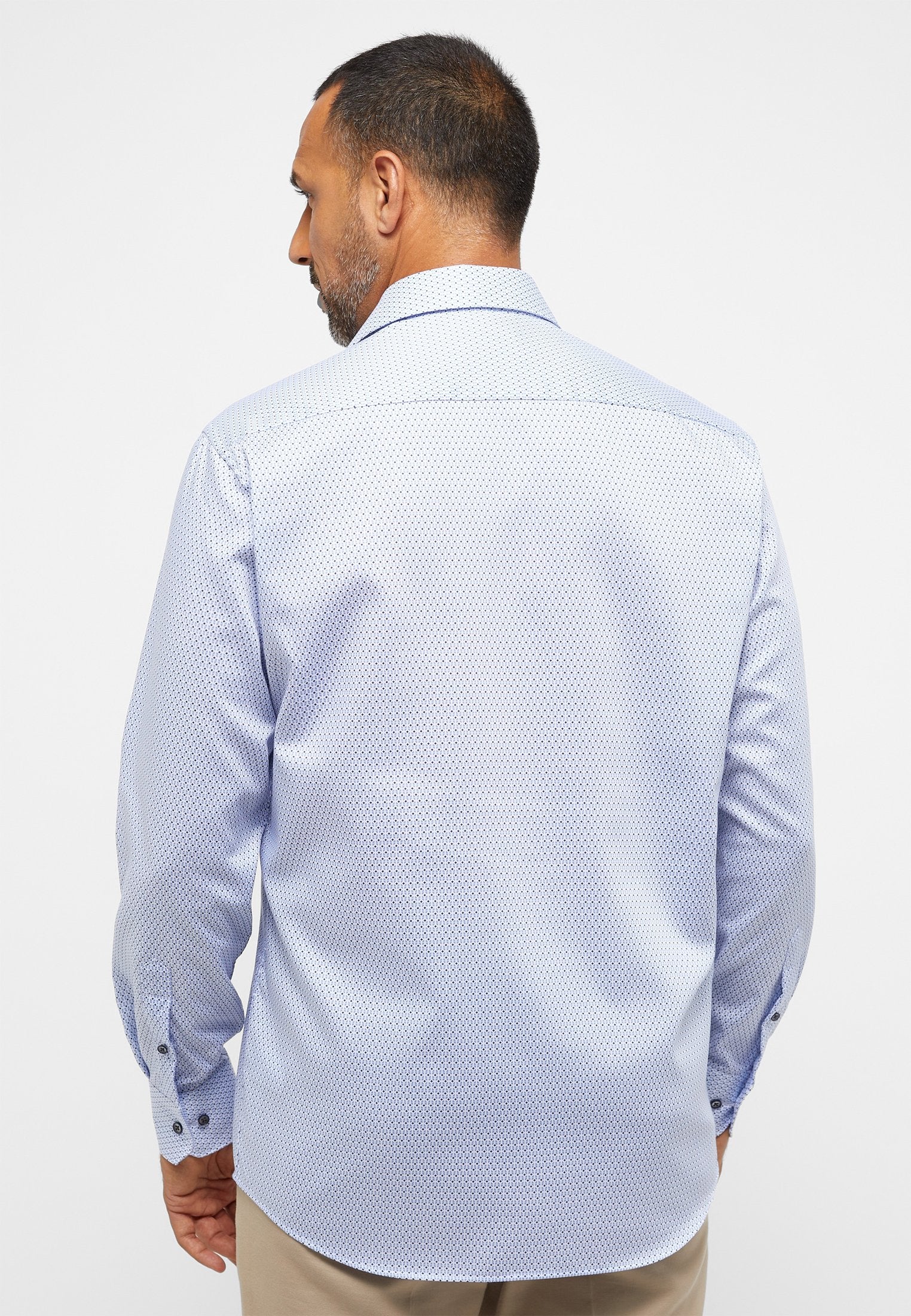 Hemd Twill Langarm (Mittelblau)