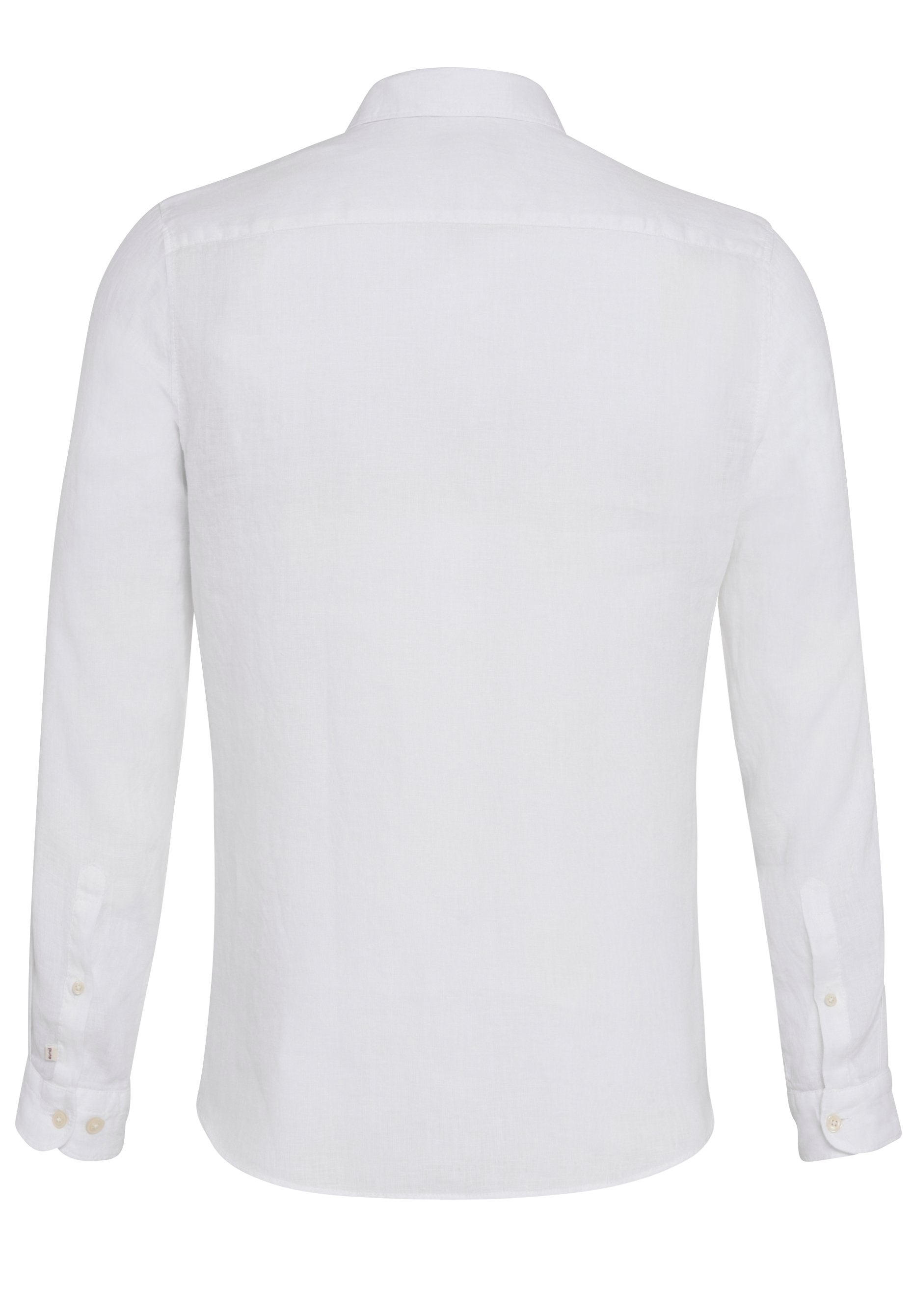 PURE- Casual Hemd Langarm (Uni Weiß)