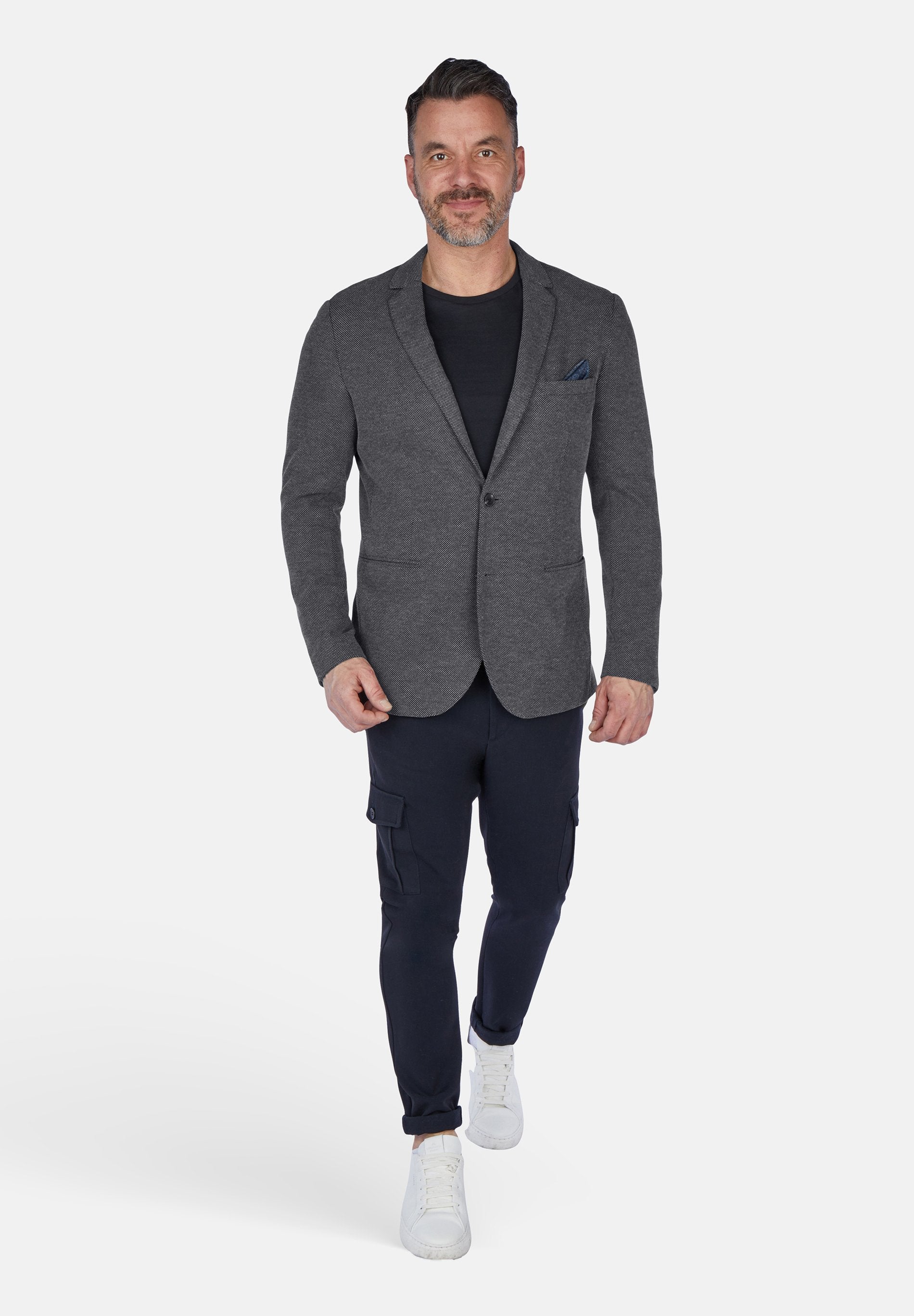 2 Tone Winter Blazer (Dark Anthra)
