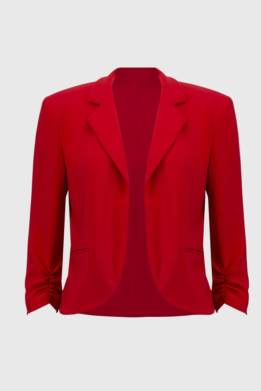 Blazer mit Reverskragen und 3/4-Arm (Strahlendes Rot)