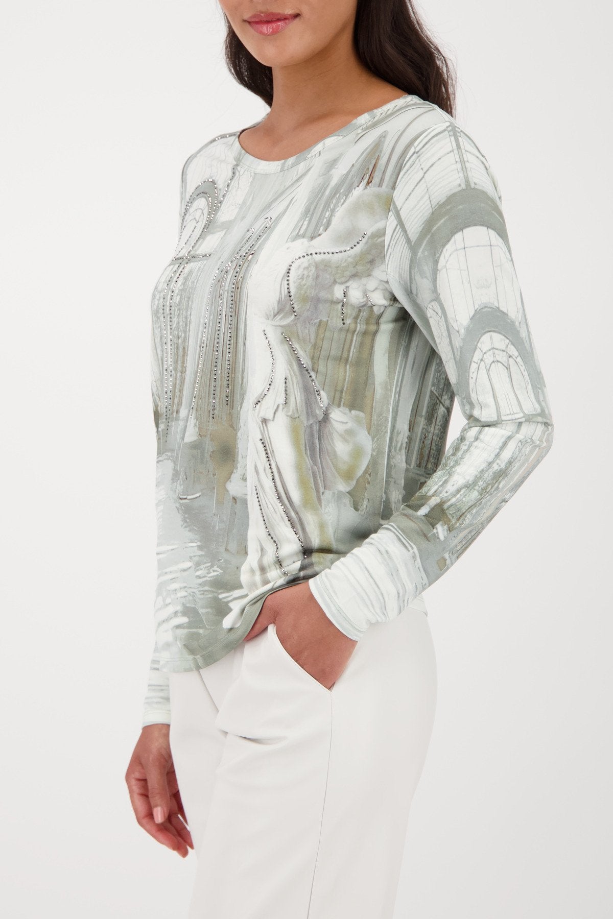 Pullover (Sage Gemustert)