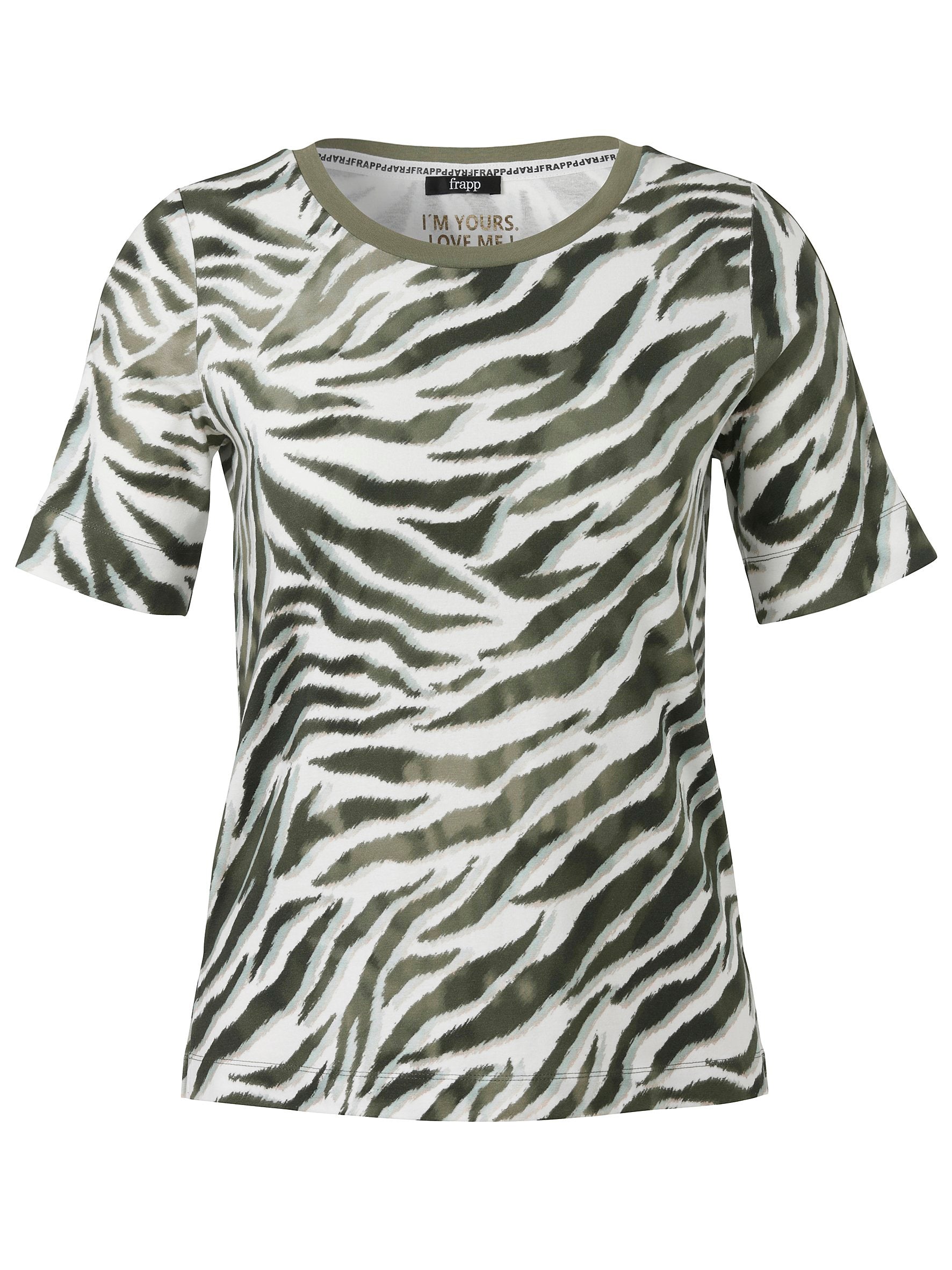 T-Shirt Rundhals 1/2 Arm Druck (Green Multicolor)