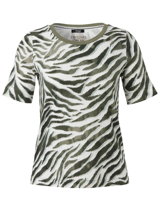 T-Shirt Rundhals 1/2 Arm Druck (Green Multicolor)