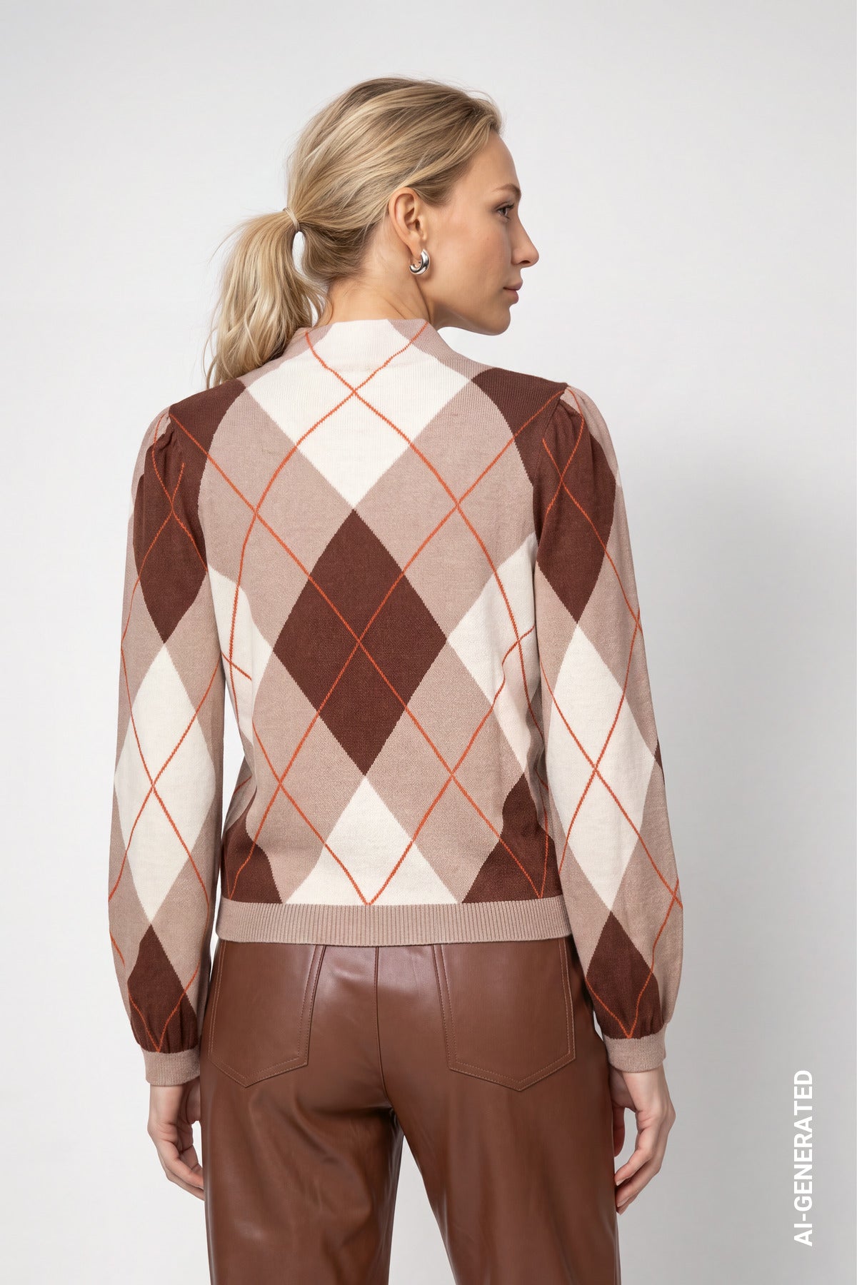 Strickpullover mit Rauten-Muster (Sesame Gemustert)