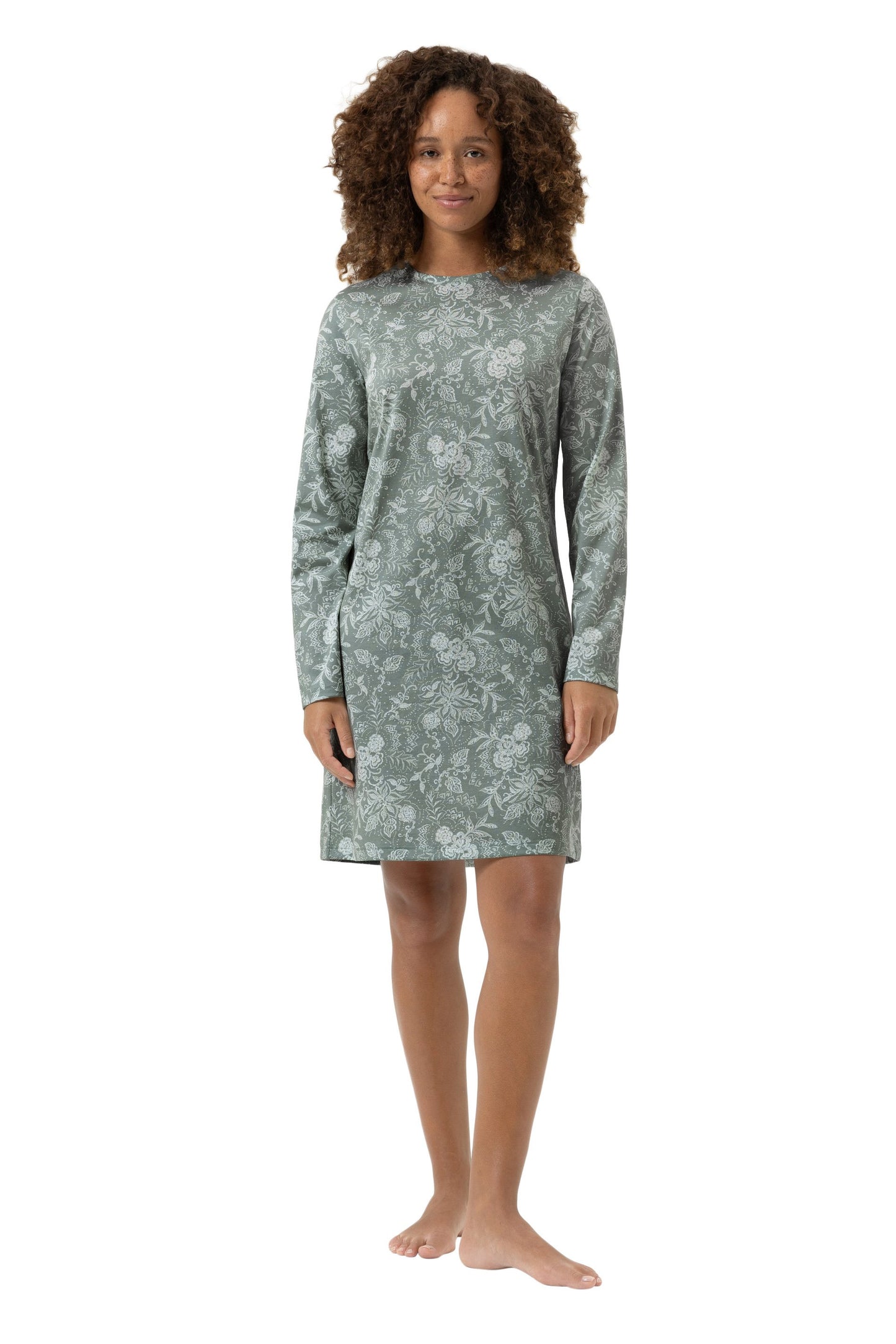 Nachthemd langarm (Dusty Teal)