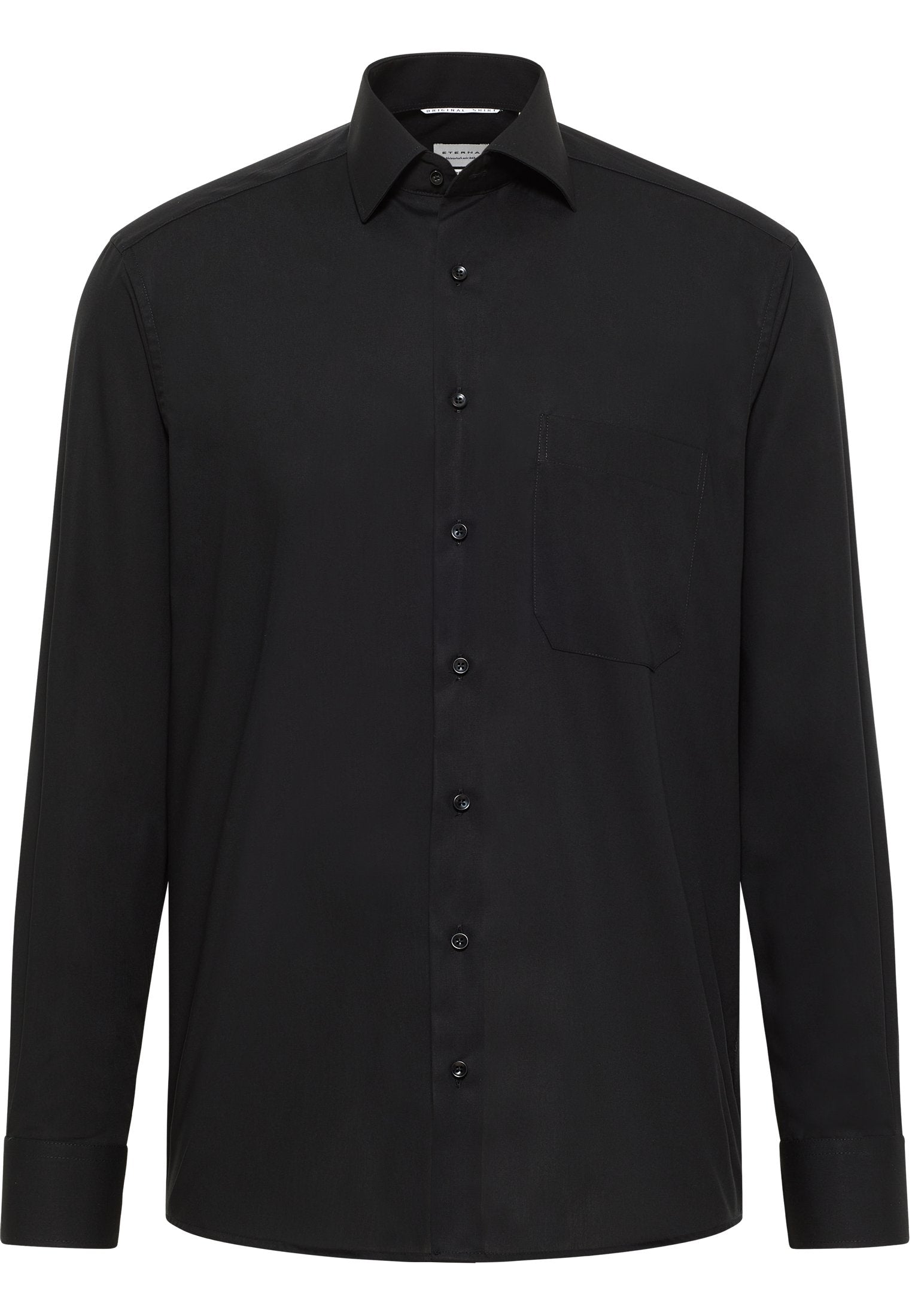 Original Shirt Popeline Langarm (Schwarz)