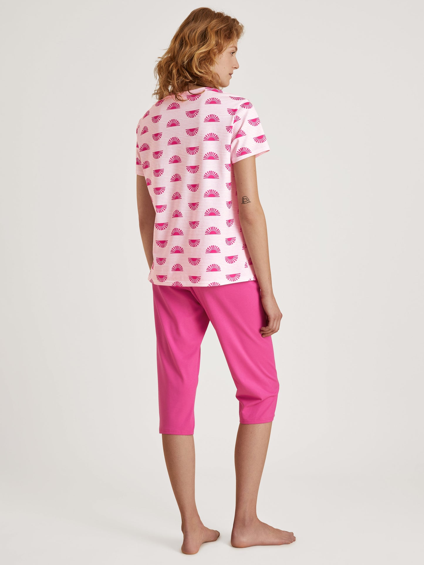 DAMEN Pyjama 3/4 (Pink Flash)