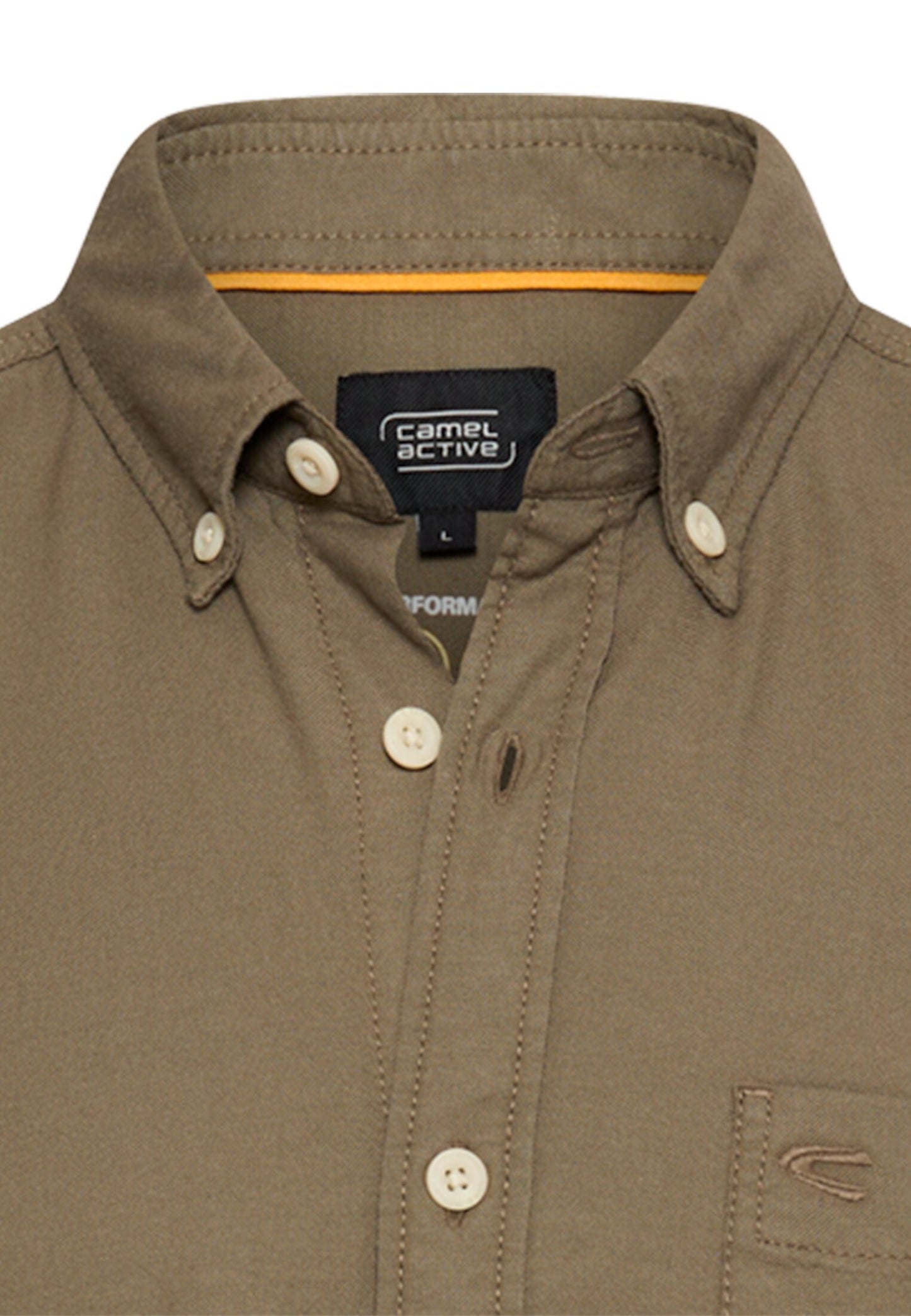 Langarmhemd mit Brusttasche (Deep Olive)