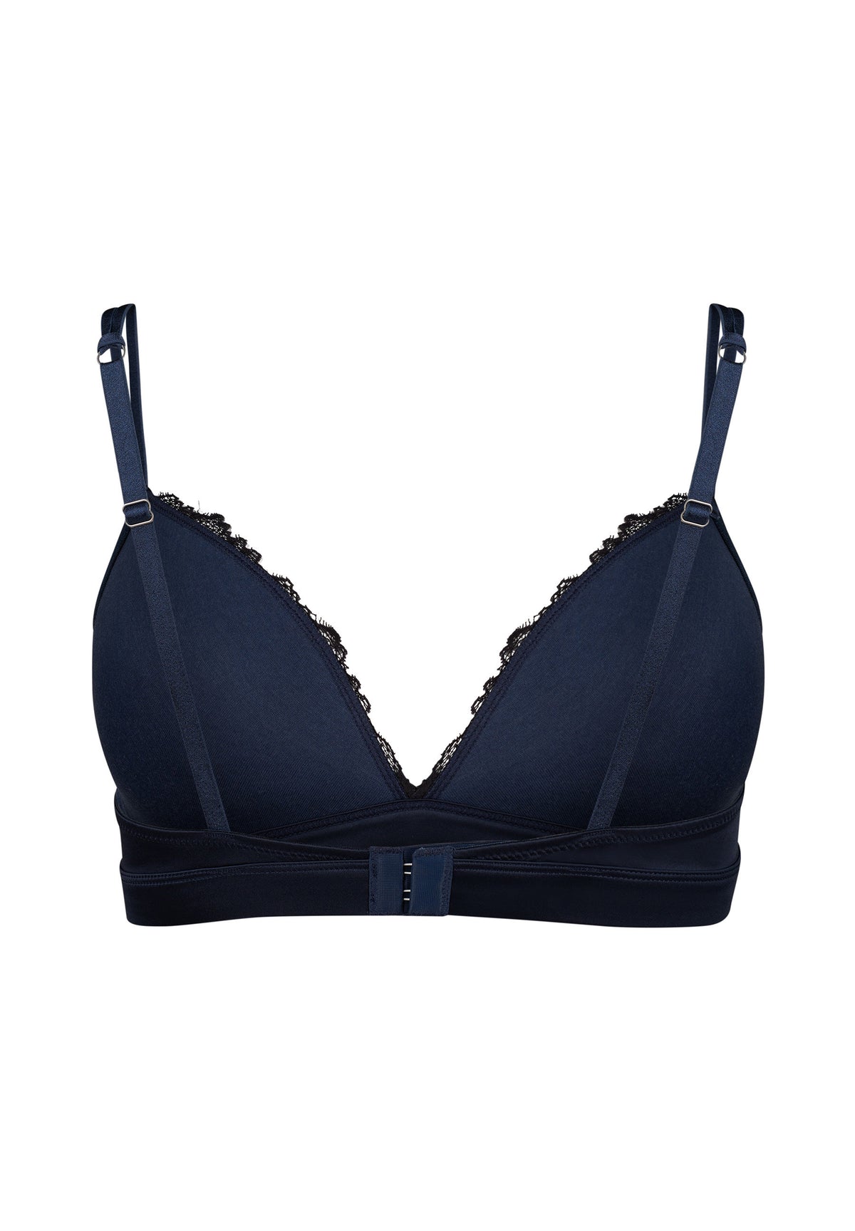 Skiny Damen Triangel BH gepaddet Satin Dreams (Black Iris)