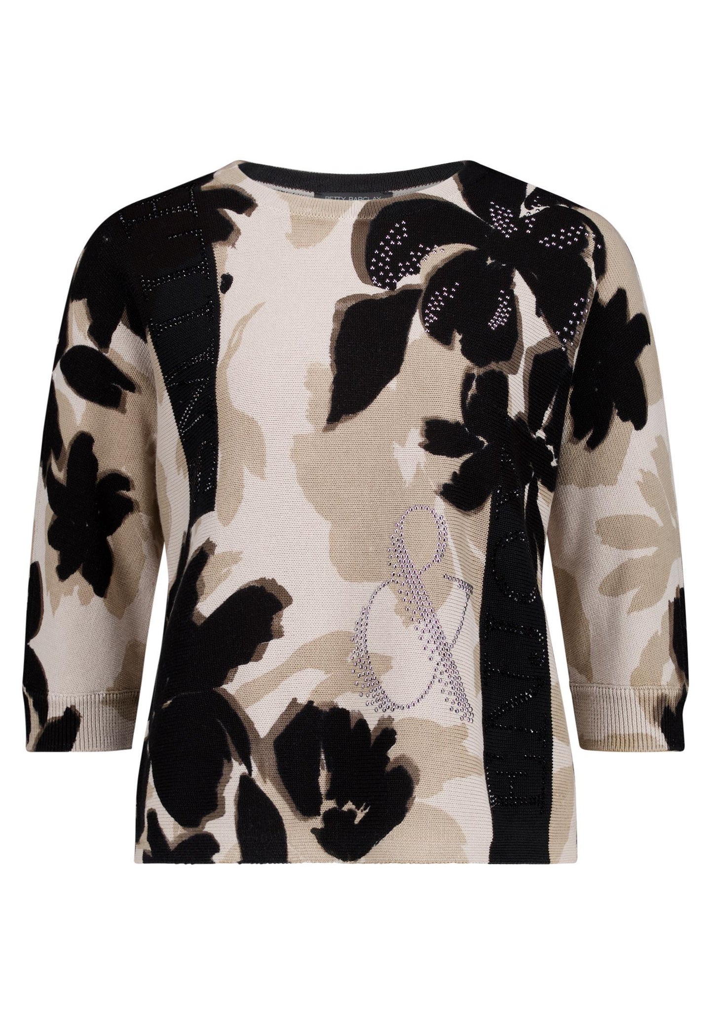 Strickpullover (Beige/black)