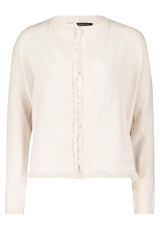 Casual-Strickjacke (Light Beige Mel)