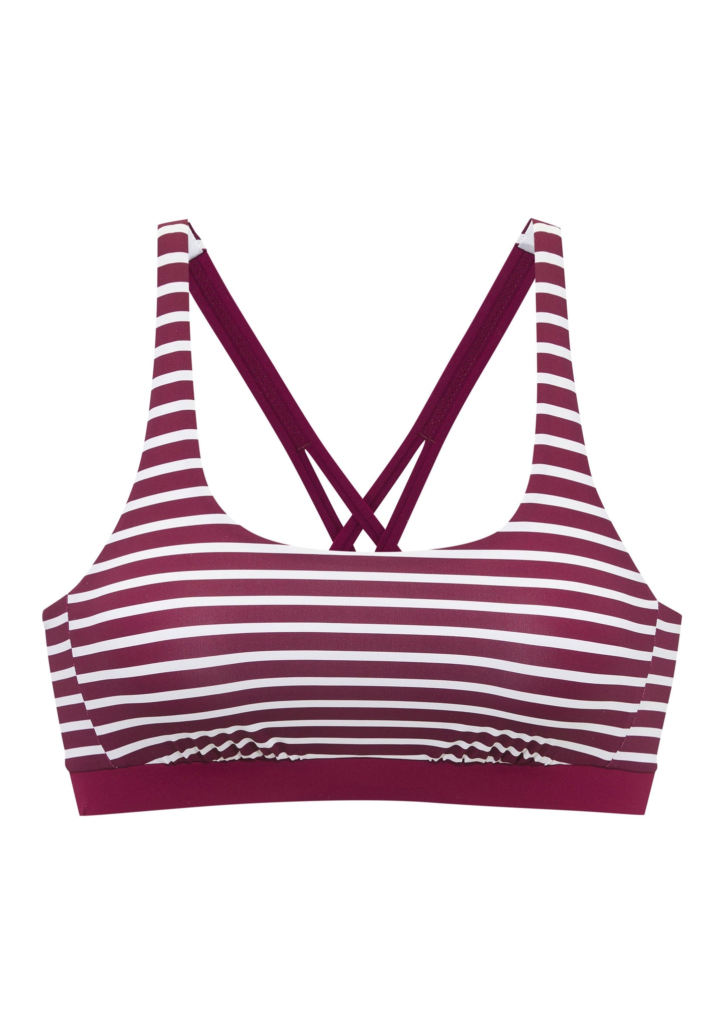 Venice Beach LM exkl. Sport Bustier-Top (Bordeaux-whi)