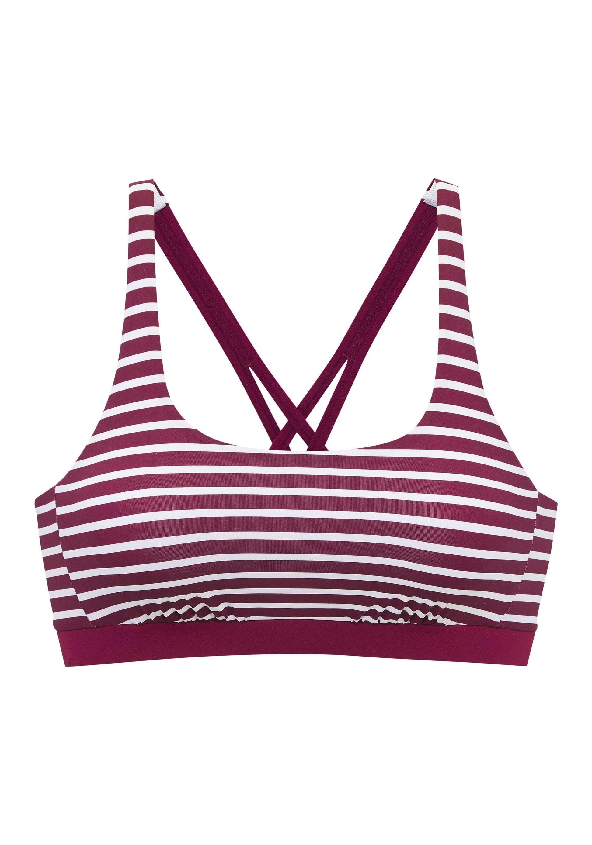 Venice Beach LM exkl. Sport Bustier-Top (Bordeaux-whi)