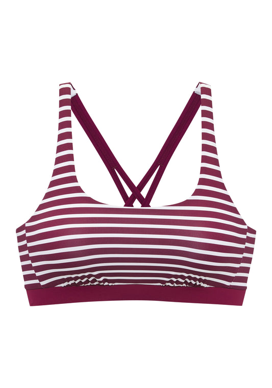 Venice Beach LM exkl. Sport Bustier-Top (Bordeaux-whi)