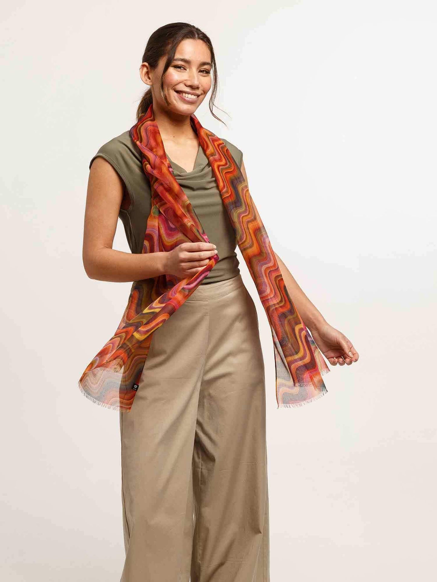 Schal Polyester Schal (Exotic Orange)